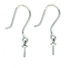 Boucles d'oreilles pour perles de 8 à 14 mm - Argent .925 Rhodié