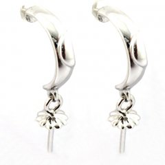 Boucles d'oreilles pour perles de 8 à 11 mm - Argent .925