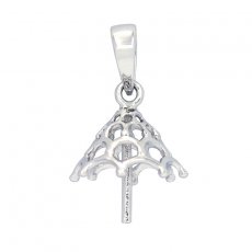 Pendentif en Argent Rhodié pour 1 Perle de 10 à 16 mm