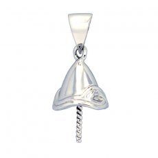 Pendentif en Argent Rhodié pour 1 Perle de 10 à 16 mm