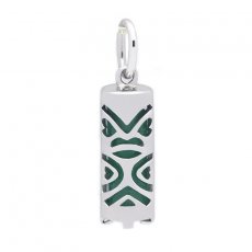 Tiki en Argent et Aventurine - 15 mm - Chance