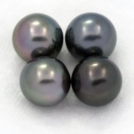 Lot de 4 Perles de Tahiti Rondes C de 8 à 8.4 mm