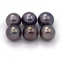 Lot de 6 Perles de Tahiti Rondes C de 8 à 8.3 mm