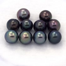 Lot de 10 Perles de Tahiti Rondes C de 8 à 8.3 mm