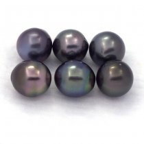 Lot de 6 Perles de Tahiti Semi-Baroques D de 8.6 à 8.9 mm