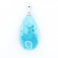 Pendentif en Argent et 1 Larimar - 28 x 16 x 8 mm - 6.1 gr