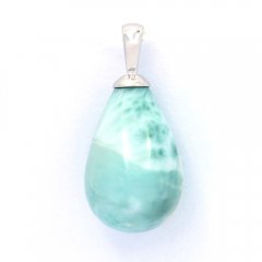 Pendentif en Argent et 1 Larimar - 15 x 10.2 mm - 2.2 gr