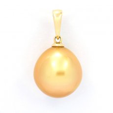 Pendentif en Or 18K et 1 Perle d'Australie Semi-Baroque B 12.1 mm