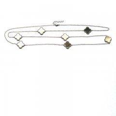 Collier en Argent .925 et Nacre de Tahiti - Longueur = 96 cm