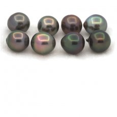 Lot de 8 Perles de Tahiti Semi-Baroques C de 8.5 à 8.9 mm