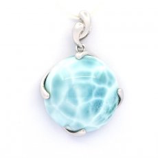 Pendentif en Argent et 1 Larimar - 21 mm - 5.42 gr