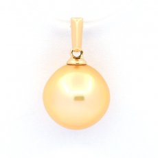 Pendentif en Or 18K et 1 Perle d'Australie Semi-Baroque B/C 10.8 mm