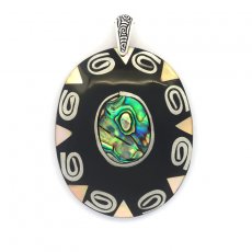 Pendentif en Nacre, Abalone et Argent