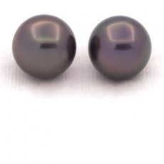 Lot de 2 Perles de Tahiti Rondes C 11.9 mm