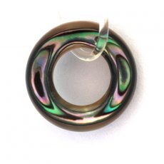 Forme anneau en nacre d'Abalone - Diamètre de 12 mm