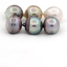 Lot de 6 Perles de Tahiti Cerclées C de 11 à 11.4 mm