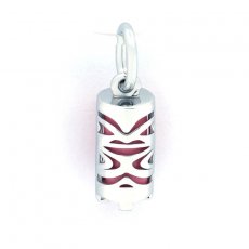 Tiki en Argent et Agate Rose - 10 mm - Chance