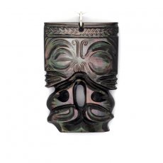 Pendentif Tiki en nacre de Tahiti