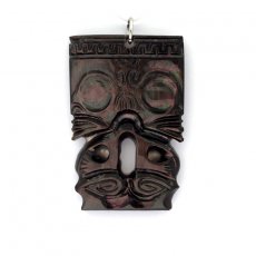 Pendentif Tiki en nacre de Tahiti