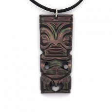 Pendentif Tiki en nacre de Tahiti