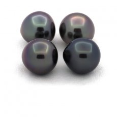 Lot de 4 Perles de Tahiti Semi-Baroques B de 11 à 11.3 mm