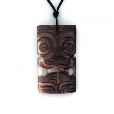 Pendentif Tiki en nacre de Tahiti