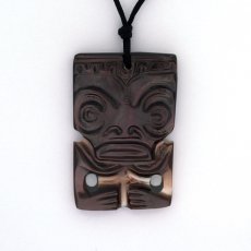 Pendentif Tiki en nacre de Tahiti