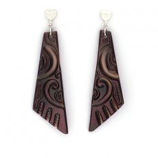 Boucles d'oreilles en Nacre de Tahiti et Argent .925 Rhodié