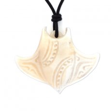 Pendentif Raie Manta en Os