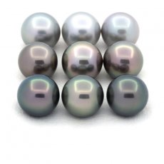 Lot de 9 Perles de Tahiti Rondes C de 11.5 à 11.9 mm