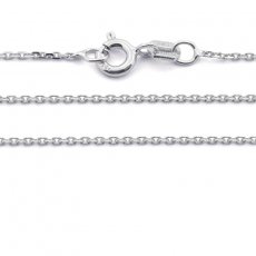 Chaîne en Argent rhodié - Longueur = 40 cm / Diamètre = 1 mm