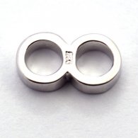 Anneau double - Argent - Longueur = 10.9 mm